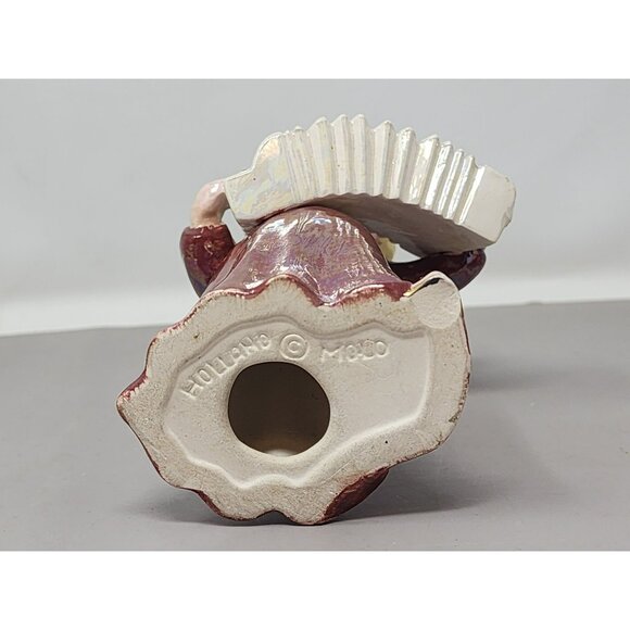 Vintage Holland Mold Ceramic Angel Figurine Playing Accordion‎ Iridescent Glaze - Picture 6 of 13